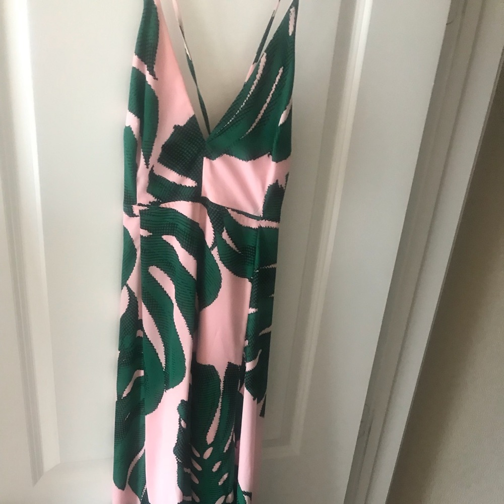 Floral print hi-low dress
